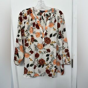 NYDJ 3/4 sleeve floral Blouse